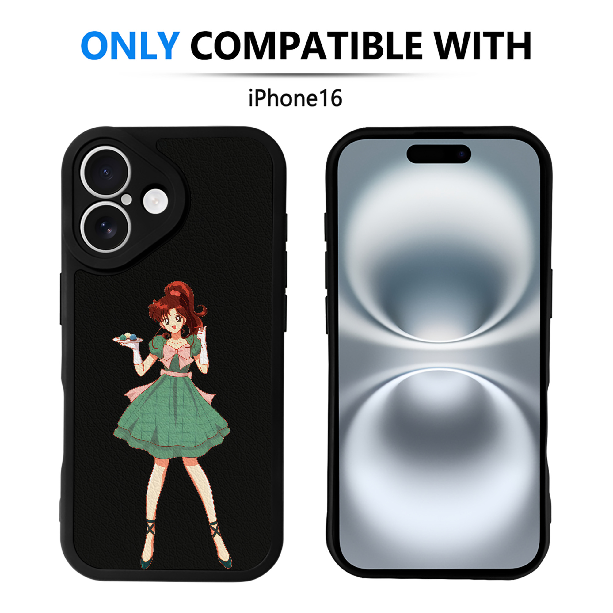 （画像用） 美少女戦士セーラームーン 木野 まこと きの まこと Sailor Moon Kino Makoto （セーラージュピター；Sailor Jupiter） 【iPhone 16シリーズ対応】シリコンスマホケース（レザー調） 材質：シリコン